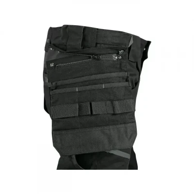 Pantaloni CXS LEONIS, pentru bărbați, negru cu acc / CXS / Pantaloni salopeta talie
