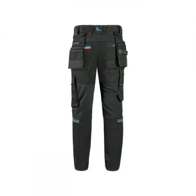 Pantaloni CXS LEONIS, pentru bărbați, negru cu acc / CXS / Pantaloni salopeta talie