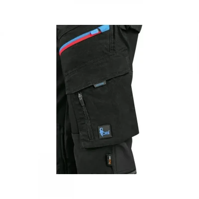 Pantaloni CXS LEONIS, pentru bărbați, negru cu acc / CXS / Pantaloni salopeta talie