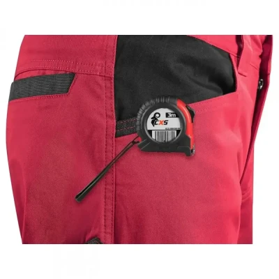 Pantaloni CXS SOLIS FLEX, pentru bărbați, roșu-neg / CXS / Pantaloni salopeta talie