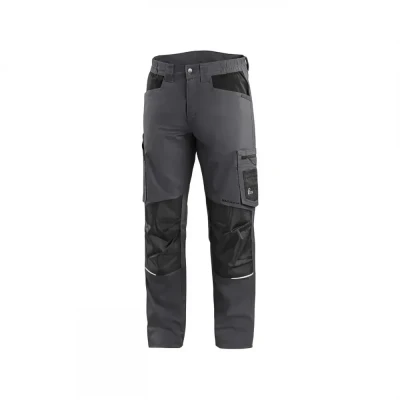 Pantaloni CXS SOLIS FLEX, pentru bărbați, gri-negr / CXS / Pantaloni salopeta talie