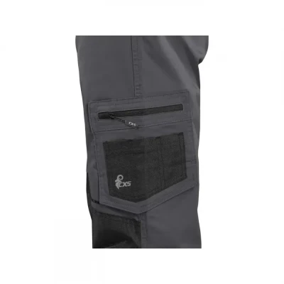 Pantaloni CXS SOLIS FLEX, pentru bărbați, gri-negr / CXS / Pantaloni salopeta talie