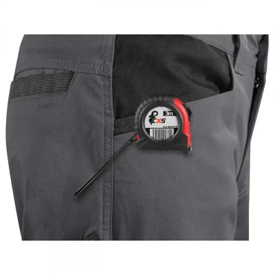 Pantaloni CXS SOLIS FLEX, pentru bărbați, gri-negr / CXS / Pantaloni salopeta talie