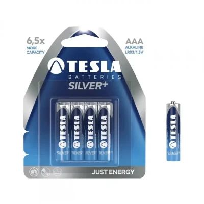 Baterii TESLA AAA Silver+, 4 bucăți / CXS / Cuttere, rulete, baterii, accesorii