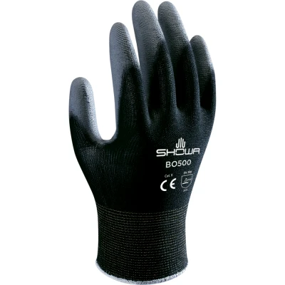 Manusi Poliuretan Black B0500 / Showa / Textile impregnate in poliuretan