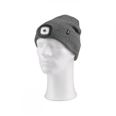 Căciulă CXS TYNAN cu lanternă LED, gri / CXS / Caciuli iarna, Fulare, Cagule