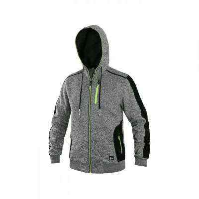 Jachetă CXS INDIANA, pentru bărbați, gri-negru-gal / CXS / Hanorace, Fleece, Fashion