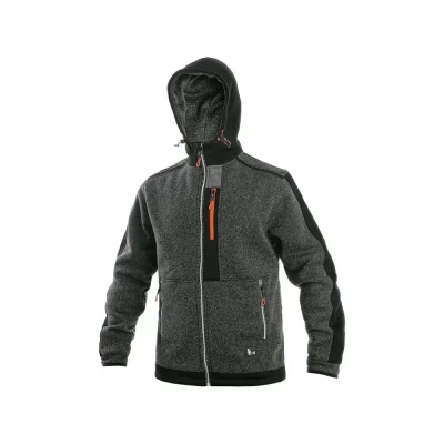 Jachetă CXS INDIANAPOLIS, pentru bărbați, gri-negr / CXS / Hanorace, Fleece, Fashion