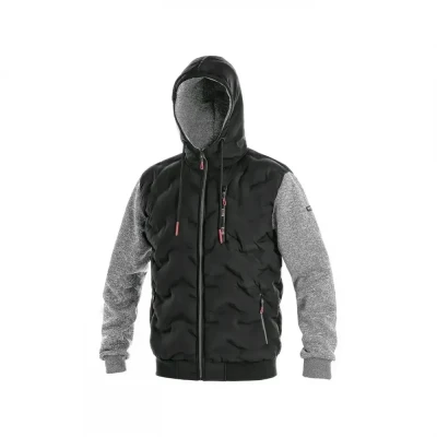 Jachetă CXS FLINT, pentru bărbați, negru-gri / CXS / Hanorace, Fleece, Fashion