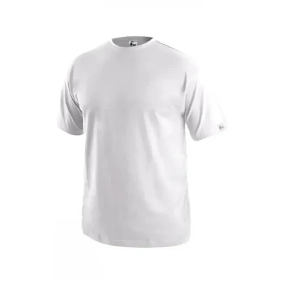 Tricou CXS DANIEL, mânecă scurtă, alb / CXS / Tricouri la baza gatului