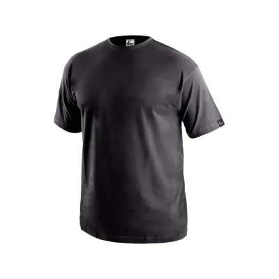 Tricou CXS DANIEL, mânecă scurtă, negru / CXS / Tricouri la baza gatului