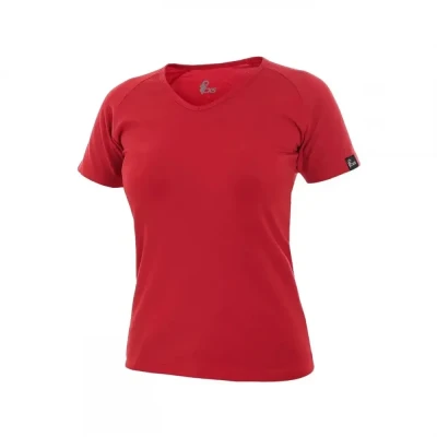 Tricou CXS ELLA, pentru femei, decolteu în V, roșu / CXS / Tricouri la baza gatului