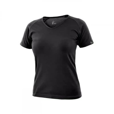 Tricou CXS ELLA, pentru femei, decolteu în V, negr / CXS / Tricouri la baza gatului