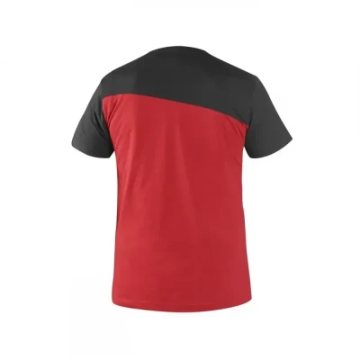 Tricou CXS OLSEN, mânecă scurtă, roșu-negru / CXS / Tricouri la baza gatului