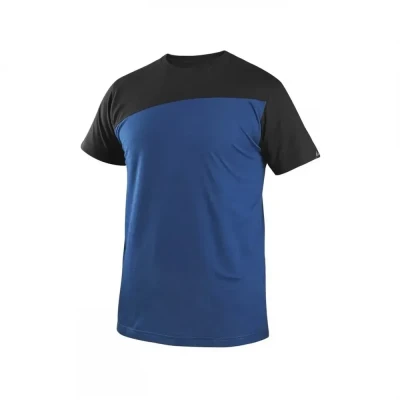Tricou CXS OLSEN, mânecă scurtă, albastru-negru / CXS / Tricouri la baza gatului
