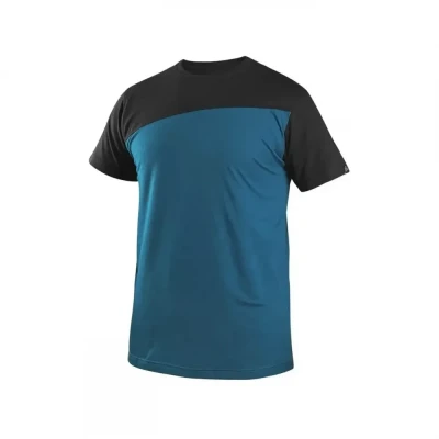 Tricou CXS OLSEN, mânecă scurtă, petrol-negru / CXS / Tricouri la baza gatului