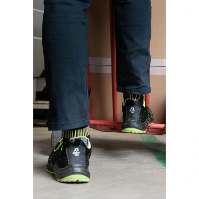 Pantofi de protecție LE MANS BLACK YELLOW FLUO LOW / AboutBlu / Pantofi protectie S1PL