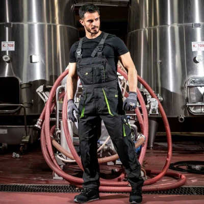 Salopetă de lucru KASTOR GRI / Stenso / Pantaloni salopeta cu pieptar