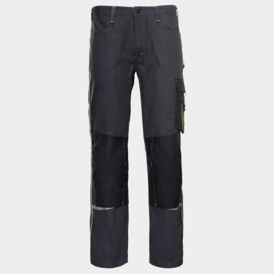 Pantalon de lucru PRISMA GRI/VERDE / Stenso / Pantaloni salopeta talie