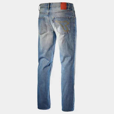 Pantaloni denim pentru bărbați DIADORA PANT STONE 5PKT ALBASTRU / Stenso / Pantaloni blugi (jeans)