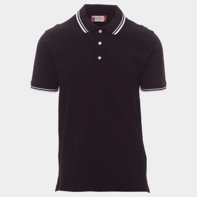 Tricou polo PAYPER SKIPPER NEGRU / Stenso / Tricouri POLO (cu guler si nasturi)