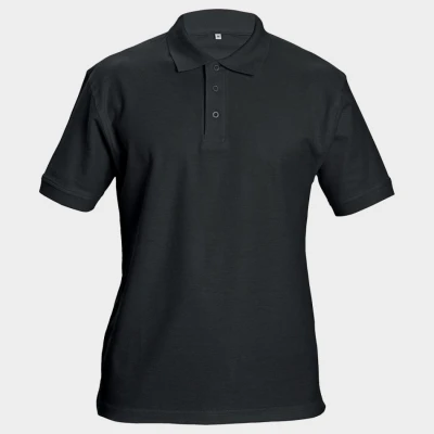 Tricou polo KEYA NEGRU / Stenso / Tricouri POLO (cu guler si nasturi)