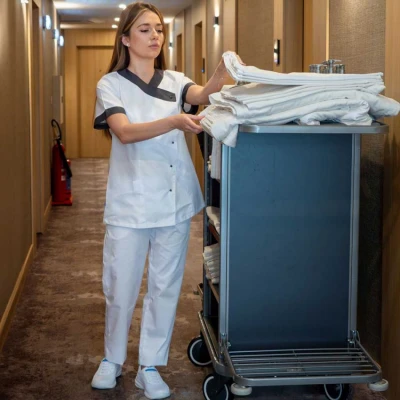 Unisex pantaloni BARISA ALB / Stenso / Sanitara, Asistenti medicali, Curatenie