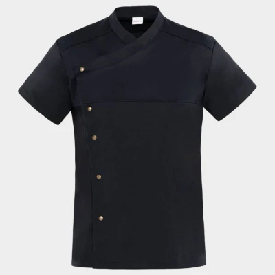 Tunică pentru bucătar LAPO NEGRU / Stenso / Imbracaminte bucatari