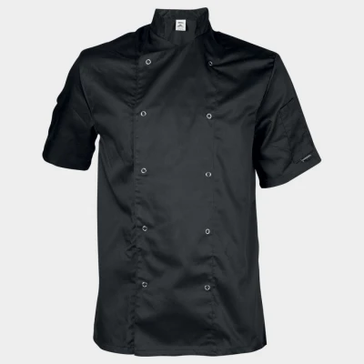 Tunică pentru bucătar CHEFS C733 NEGRU / Stenso / Imbracaminte bucatari