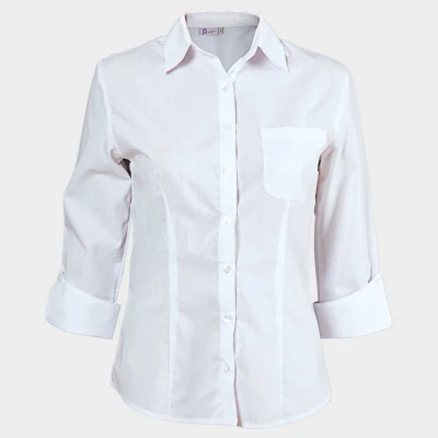 Cămașă pentru femei cu mâneci 3/4 CAMISA ALB / Stenso / Camasi