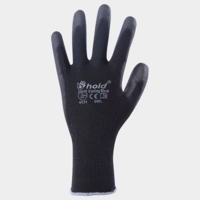 Polyurethane dipped gloves BUNTING BLACK / Stenso / Textile impregnate in poliuretan