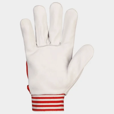 Mănuși din piele și material textil GILT ROȘU / Stenso / Piele cu textil