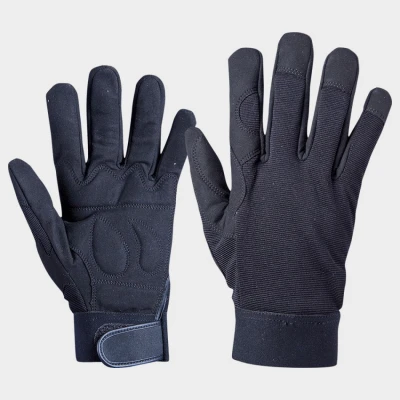 Mănuși din piele artificială și material textil NEGRU ART / Stenso / Piele sintetica cu textil