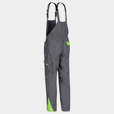 Salopetă de lucru PRISMA VARĂ GRI DESCHIS / Stenso / Pantaloni salopeta cu pieptar