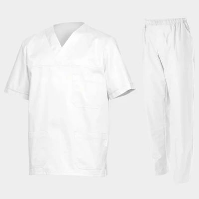 Tunică medicală cu pantaloni M3 ALB / Stenso / Sanitara, Asistenti medicali, Curatenie