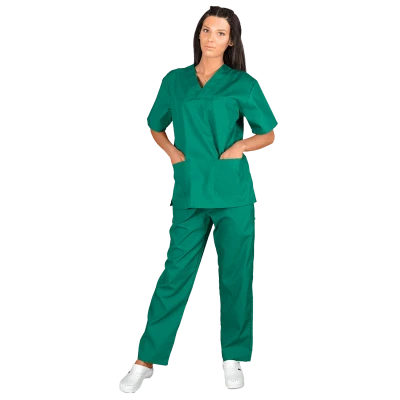 Tunică medicală cu pantaloni M3 VERDE / Stenso / Sanitara, Asistenti medicali, Curatenie