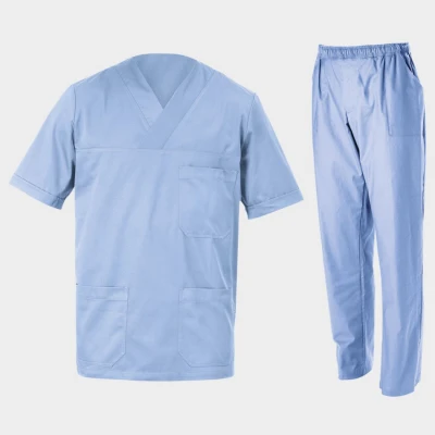 Tunică medicală cu pantaloni M3 ALBASTRU DESCHIS / Stenso / Sanitara, Asistenti medicali, Curatenie