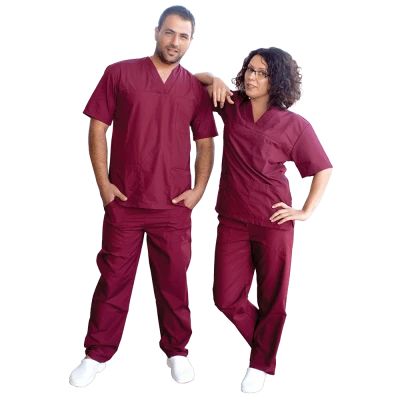 Tunică medicală cu pantaloni M3 BORDEAUX / Stenso / Sanitara, Asistenti medicali, Curatenie