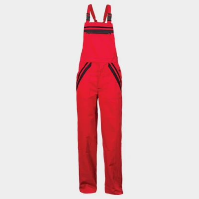 Salopetă de lucru LT1 ROȘU / Stenso / Pantaloni salopeta cu pieptar