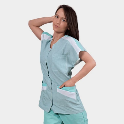 Tunică de lucru pentru femei ZEBRA REZEDA / Stenso / Sanitara, Asistenti medicali, Curatenie