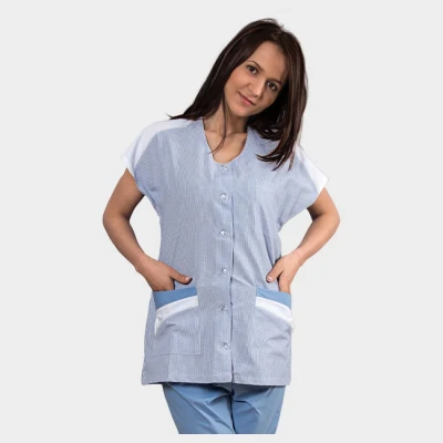 Tunică de lucru pentru femei ZEBRA ALBASTRU / Stenso / Sanitara, Asistenti medicali, Curatenie