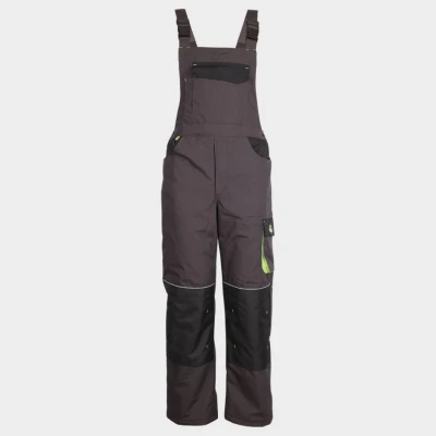 Salopetă de lucru KASTOR T/C WINTER GREY/BLACK/GREEN / Stenso / Pantaloni vatuiti, de iarna
