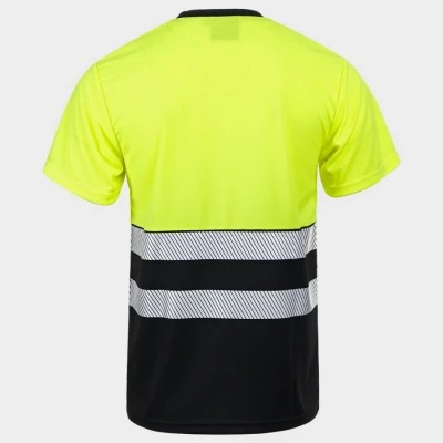 Tricou reflectorizant PRISMA HV GALBEN/NEGRU / Stenso / Reflectorizanta