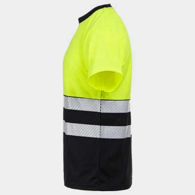 Tricou reflectorizant PRISMA HV GALBEN/NEGRU / Stenso / Reflectorizanta