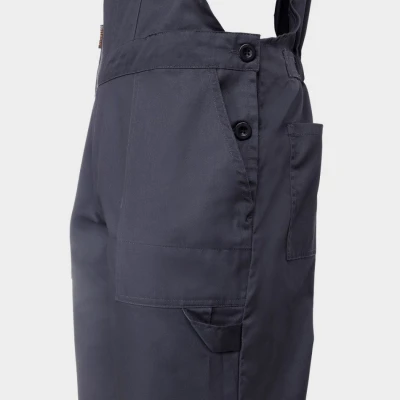 Salopetă de lucru PLUTON GRI / Stenso / Pantaloni salopeta cu pieptar