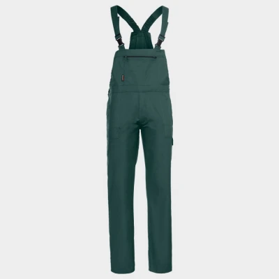 Salopetă de lucru PLUTON VERDE / Stenso / Pantaloni salopeta cu pieptar