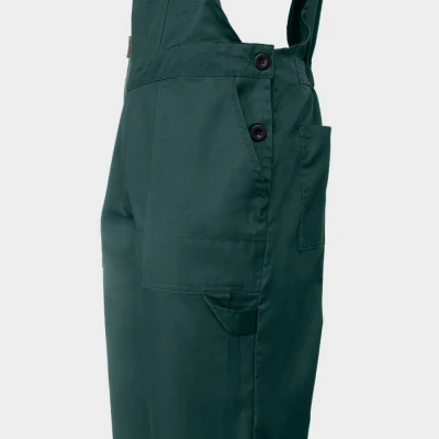 Salopetă de lucru PLUTON VERDE / Stenso / Pantaloni salopeta cu pieptar