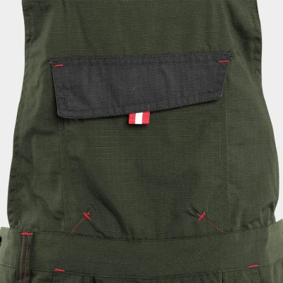 Salopetă de lucru PRISMA VARĂ VERDE/NEGRU / Stenso / Pantaloni salopeta cu pieptar