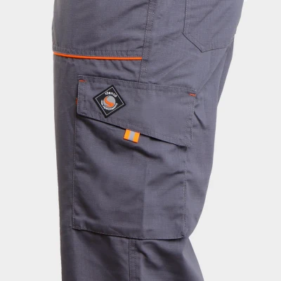 Salopetă de lucru PRISMA VARĂ GRI/PORTOCALIU / Stenso / Pantaloni salopeta cu pieptar