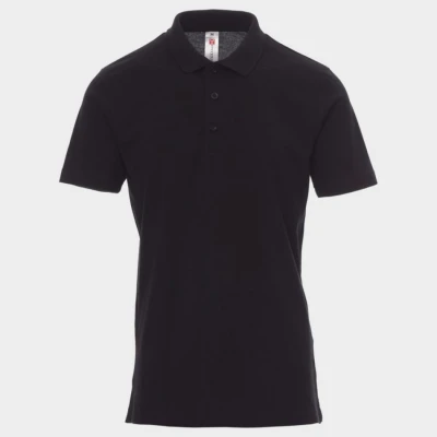 Tricou polo PAYPER ROME NEGRU / Stenso / Tricouri POLO (cu guler si nasturi)